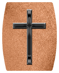 DAREC-510-BK-SH-CP Black Single Cross Shimmer Copper